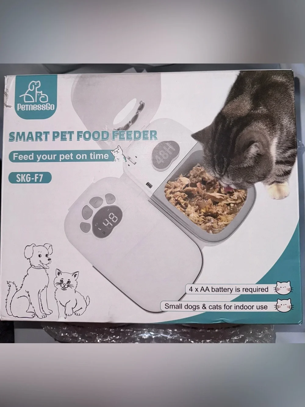 Automatic Smart Pet Food Feeder - White